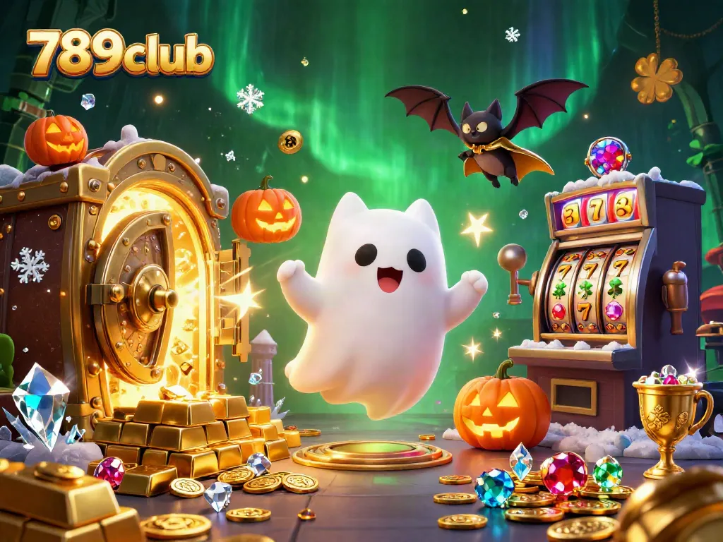 Engage in thrilling gameplay with 789club's haunted casino adventure featuring ghostly characters and captivating treasures.