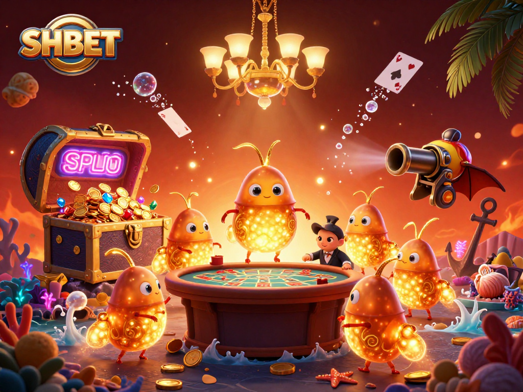 Experience the thrill at SHBET's live casino, illuminated by glowworms guiding the baccarat table.