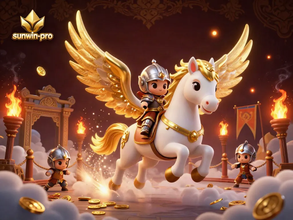 Experience thrilling adventures with sunwin-pro in this vibrant 3D casino scene featuring dynamic characters and rich game elements.