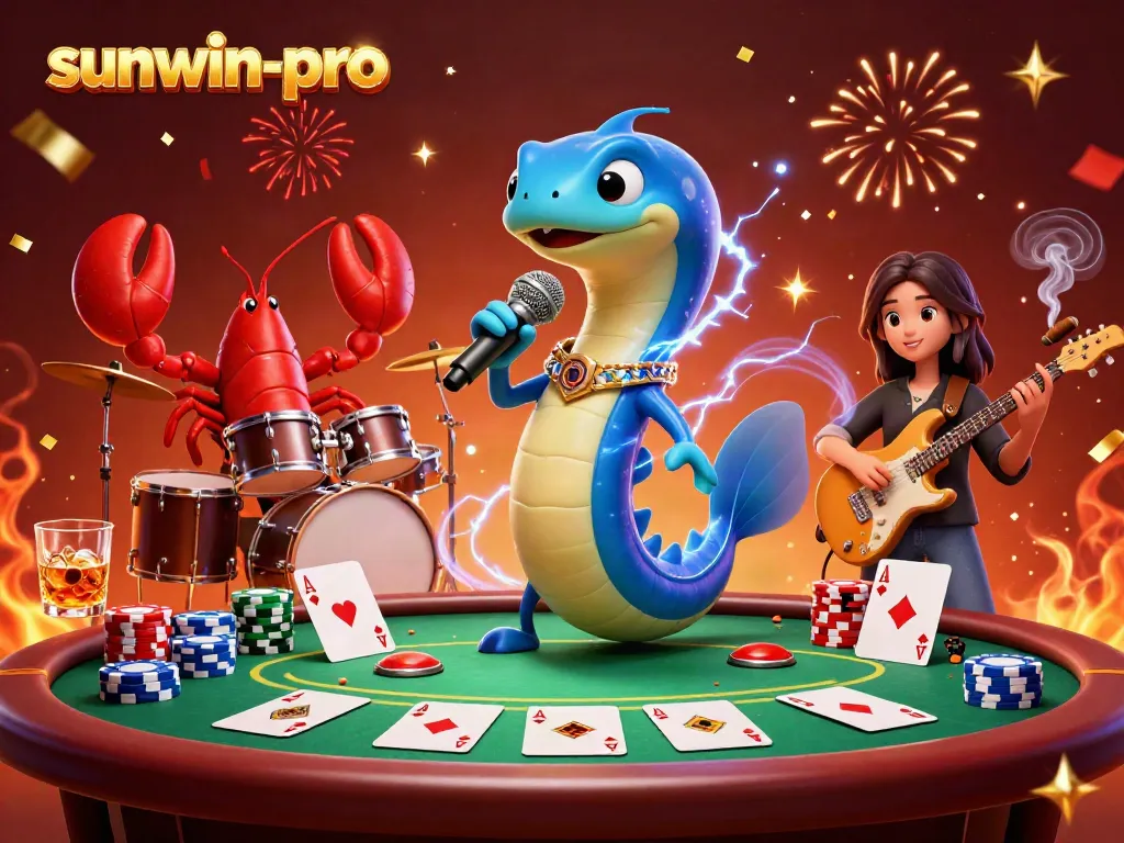 Experience a vibrant underwater DJ performance at the sunwin-pro casino with interactive gaming elements.