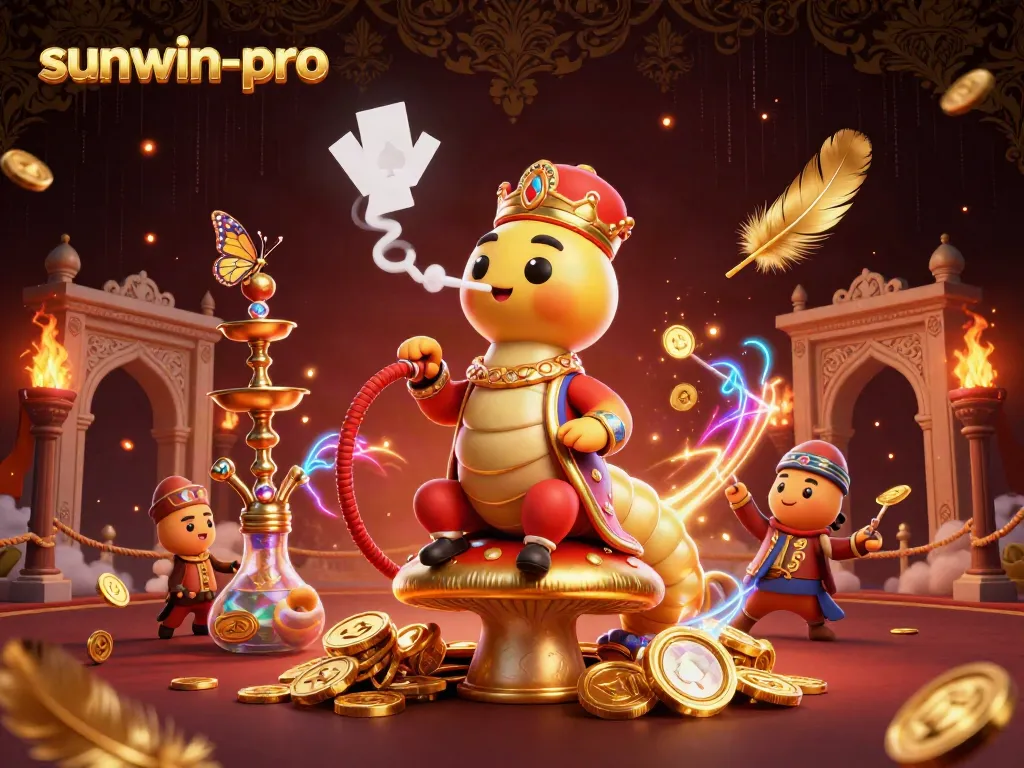 Experience the excitement of sunwin-pro with vibrant 3D carnival characters in a luxurious casino setting.