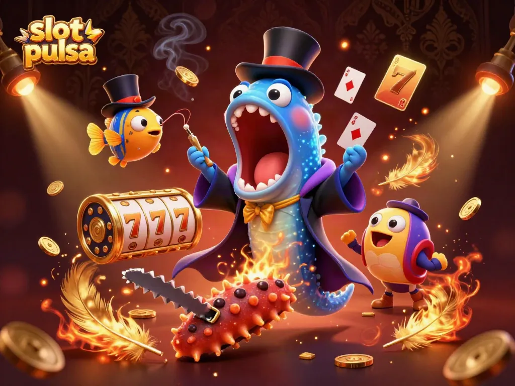 Engage with slot pulsa through a magical underwater scene featuring a gulper eel magician and more.