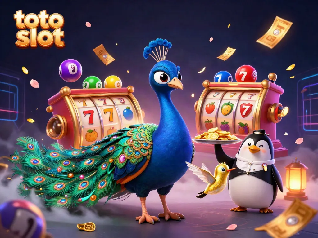 Experience the thrilling toto slot world with vibrant characters and dynamic game elements in this colorful casino scene.