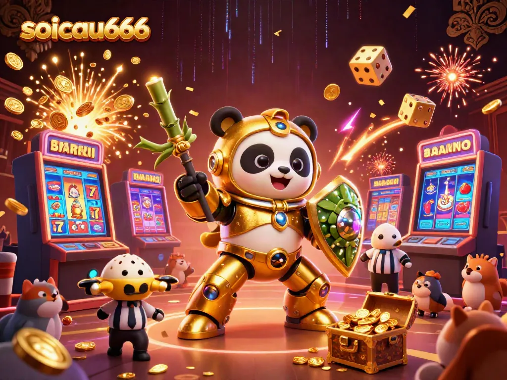 Experience the thrill of winning with soicau666 in a vibrant casino-themed illustration.