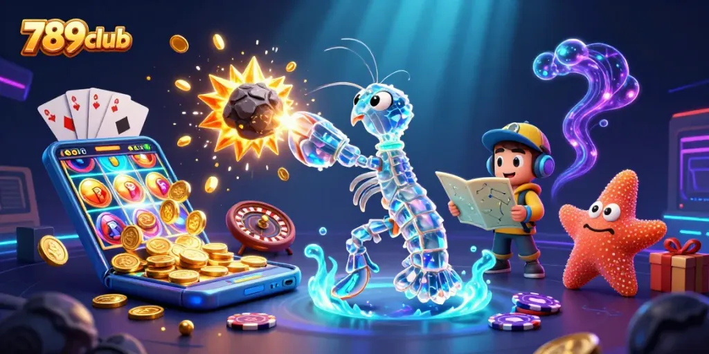 Engage with 789club's dynamic gaming scene featuring vibrant characters and exciting mobile games.