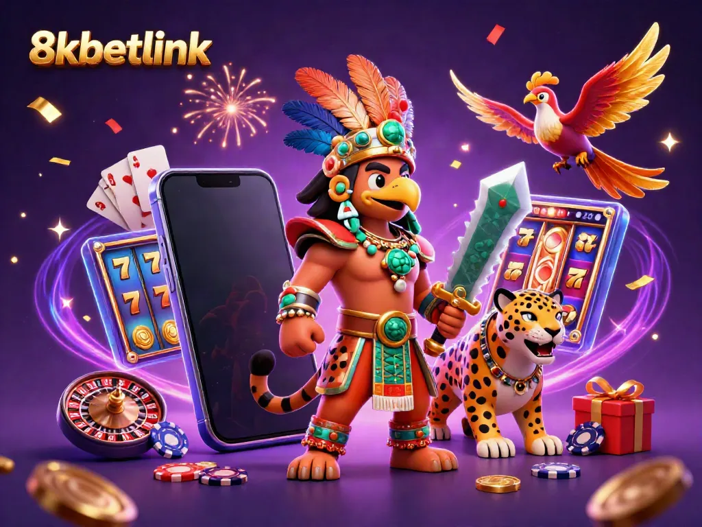 Experience excitement at 8xbetlink with thrilling slots and Aztec warriors in vibrant action.